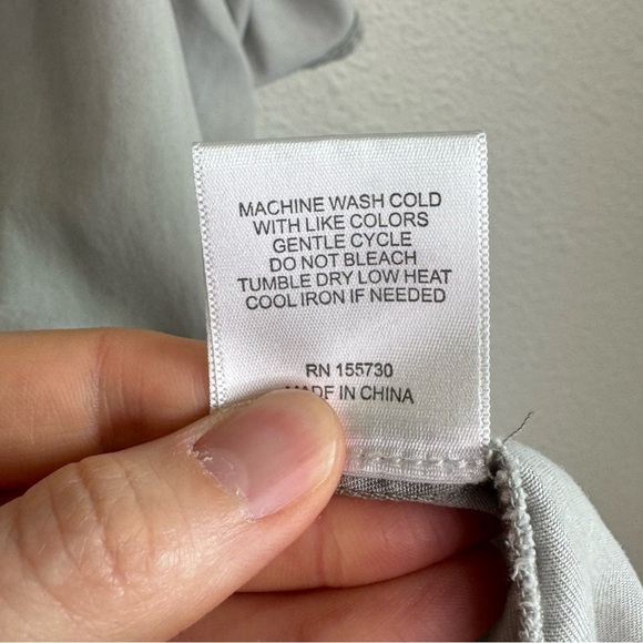 Jane and Delancey Blouse 1X Gray Boho Flowy Sleeve High Low Casual Minimal - Picture 5 of 7